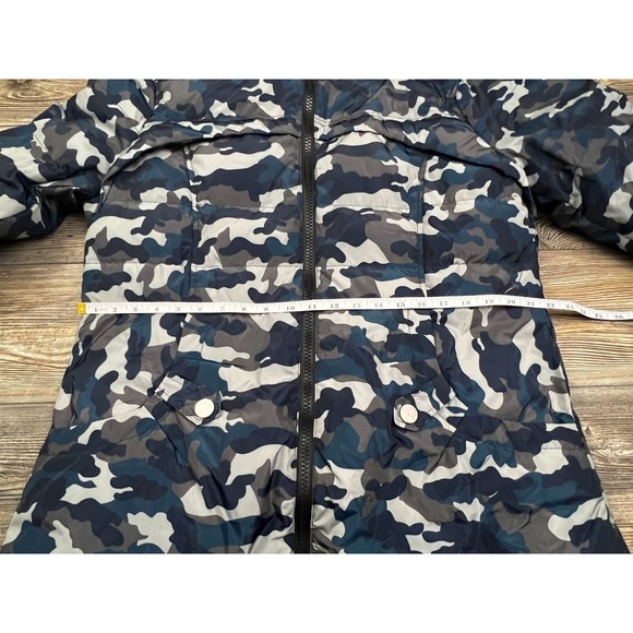 Valuker Womens Jacket Multicolor XXL Camouflage Hoodie Down Full Zip Long - Picture 9 of 13